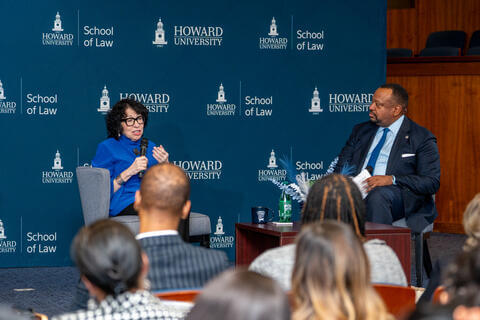 Justice Sonia Sotomayor with Dean Roger A. Fairfax, Jr.